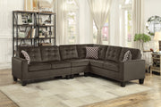 Lantana New Chocolate Reversible Sectional - Gate FurnitureSectional