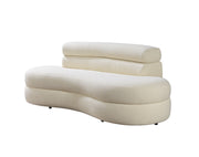 Larissa Ivory Boucle Loveseat - Gate FurnitureLoveseat