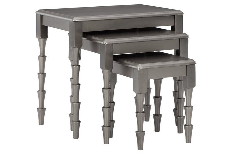 Larkendale Metallic Gray Accent Table (Set of 3) - Gate FurnitureTable