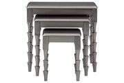 Larkendale Metallic Gray Accent Table (Set of 3) - Gate FurnitureTable