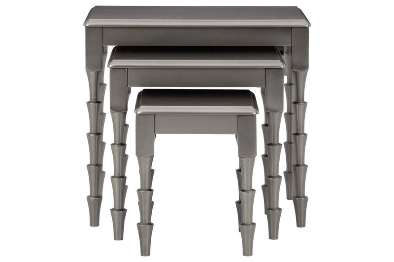Larkendale Metallic Gray Accent Table (Set of 3) - Gate FurnitureTable