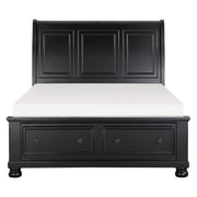 Laurelin Black Sleigh Storage Platform Bedroom Set - Gate FurnitureBedroom Set