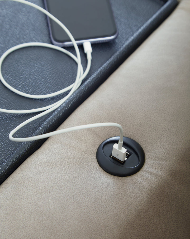 Lavenhorne Reclining Sofa with Drop Down Table - Gate FurnitureReclining Sofa