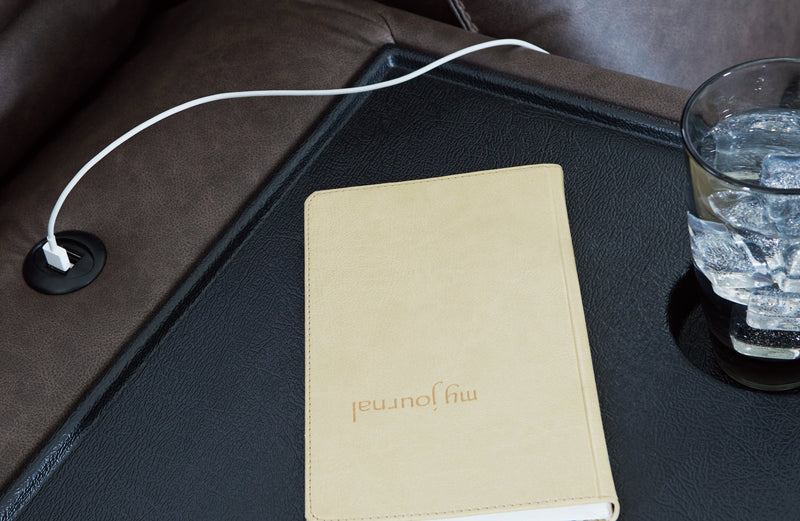 Lavenhorne Reclining Sofa with Drop Down Table - Gate FurnitureReclining Sofa