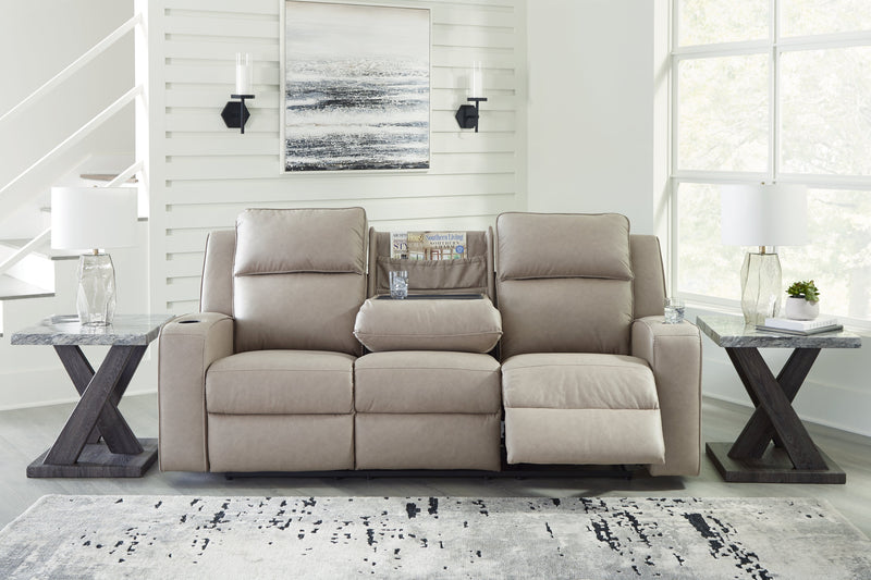 Lavenhorne Reclining Sofa with Drop Down Table - Gate FurnitureReclining Sofa