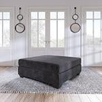Lavernett Charcoal Oversized Accent Ottoman - Gate FurnitureOttoman