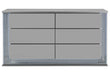 Ylime Smooth Silver Dresser With Led - YLIME-SMOOTH SILVER-DR W/ LED - Gate Furniture