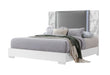Ylime White Marble King Bed With Led - YLIME-WHITE MARBLE-KB W/ LED - Gate Furniture