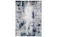 Leonelle Cream/Blue/Gray Large Rug - R404871 - Gate Furniture