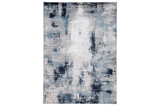 Leonelle Cream/Blue/Gray Large Rug - Gate FurnitureRug Large