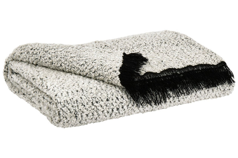 Leonita Black/White Throw - Gate FurnitureThrow