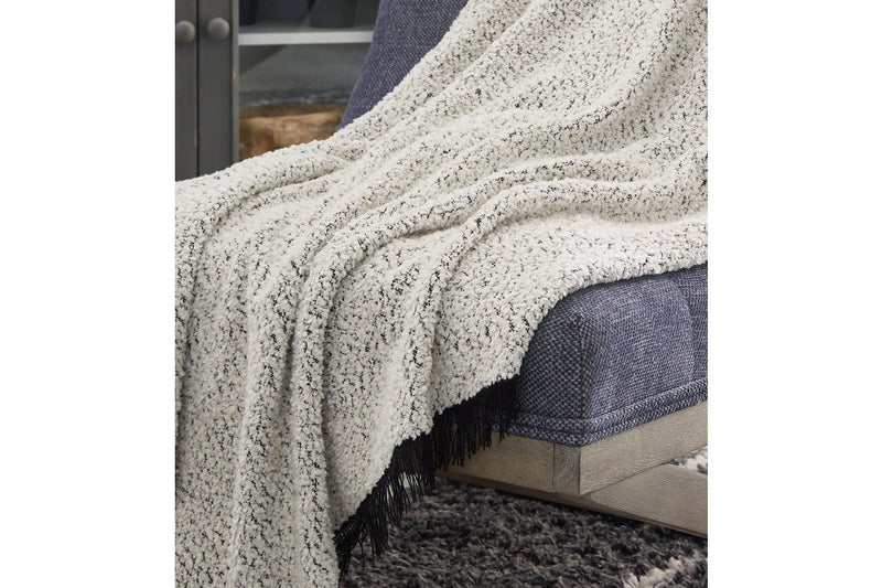 Leonita Black/White Throw - Gate FurnitureThrow