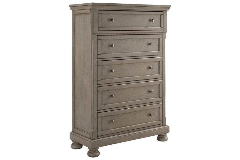 Lettner Light Gray Chest of Drawers - Gate FurnitureChest