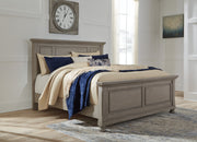 Lettner Light Gray King Panel Bed - Gate FurnitureKing Bed