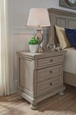 Lettner Light Gray Nightstand - Gate FurnitureNightstand