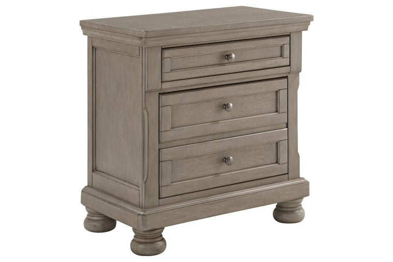 Lettner Light Gray Nightstand - Gate FurnitureNightstand
