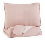 Lexann Pink/White/Gray Full Comforter Set - Gate FurnitureOther Products