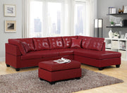 Ligustrum Red Sectional With Ottoman - Gate FurnitureSectional