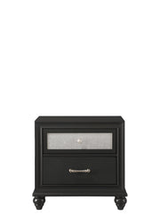 Lila Black Upholstered Panel Youth Bedroom Set - Gate FurnitureYouth Bedroom Set