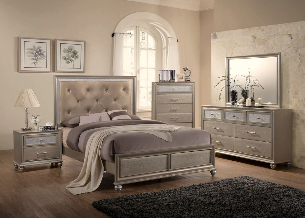 Lila Champagne Full Panel Bed - Gate Furniture