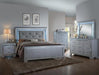 Lillian Silver LED Queen Panel Bed - Gate Furniture