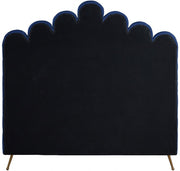 Lily Velvet Full Bed Blue - LilyNavy-F