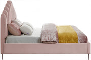 Lily Velvet King Bed Pink - Gate FurnitureKing Bed