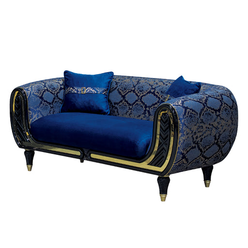 Lima 70 in. Loveseat in Blue - Gate FurnitureLoveseat