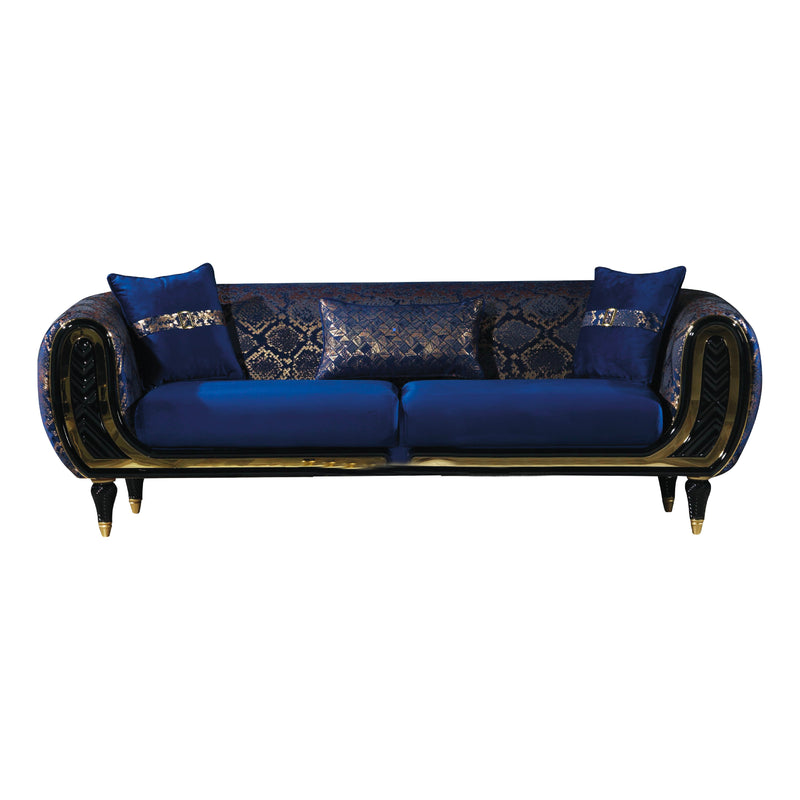 Lima 91 in. Sofa in Blue - Gate FurnitureSofa