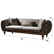 Lima 91 in. Sofa in Cream - Gate FurnitureSofa