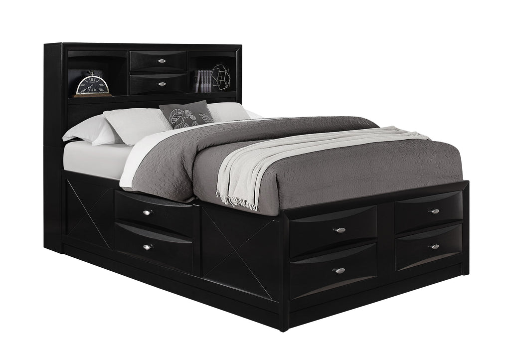 Linda Black Full Bed Group - LINDA-BL-FBG - Gate Furniture