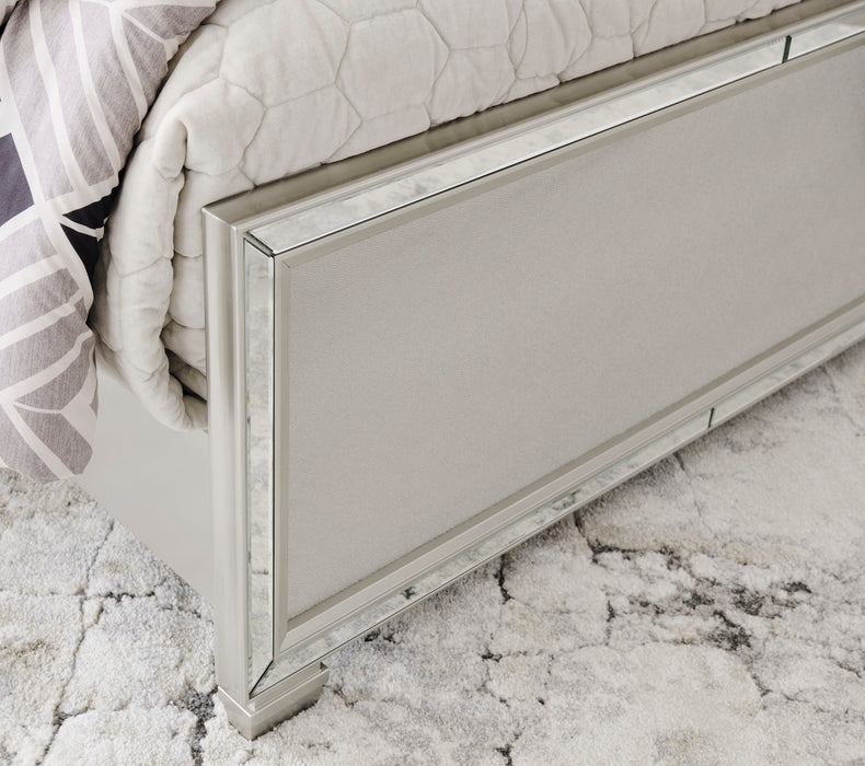 Lindenfield King Silver Panel Bed - Gate Furniture