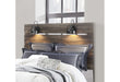 Linwood Dark Oak Queen Bed With Lamps - LINWOOD-QB-N - Gate Furniture