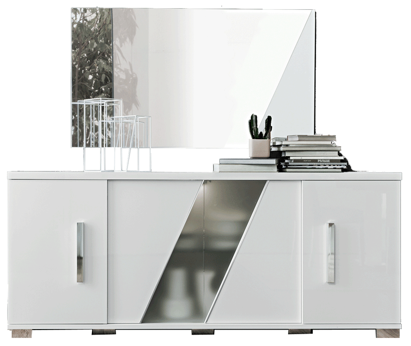 Lisa 4 Door Buffet W/Mirror Set - Gate Furniture