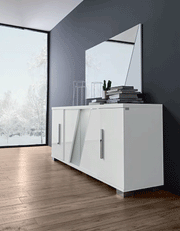 Lisa 4 Door Buffet W/Mirror Set - Gate Furniture