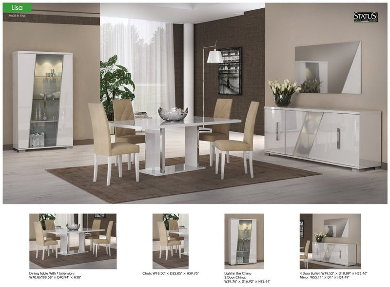 Lisa Dining Room, Italy Set - Gate FurnitureDining Room Set