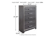 Lodanna Gray Chest of Drawers - Gate FurnitureChest