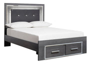 Lodanna Gray LED Footboard Storage Youth Bedroom Set - Gate FurnitureYouth Bedroom Set