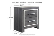 Lodanna Gray Nightstand - Gate FurnitureNightstand