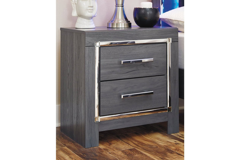 Lodanna Gray Nightstand - Gate FurnitureNightstand