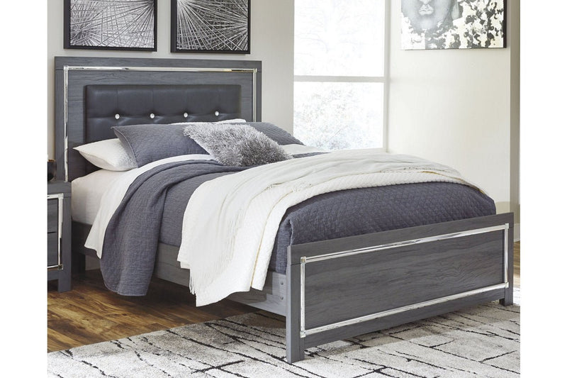 Lodanna Gray Queen Panel Bed - Gate FurnitureQueen Bed