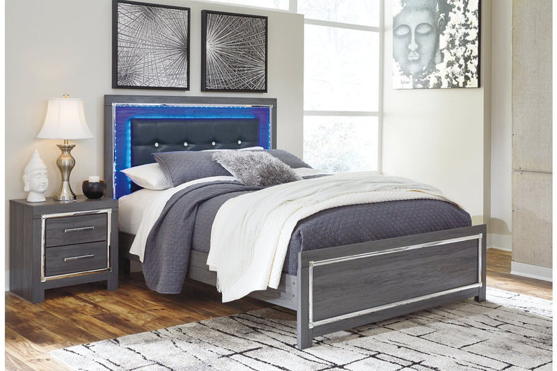 Lodanna Gray Queen Panel Bed - Gate FurnitureQueen Bed