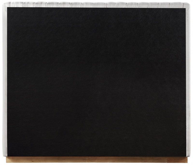 Logan Linen Textured Fabric Full Bed Cream - LoganCream-F