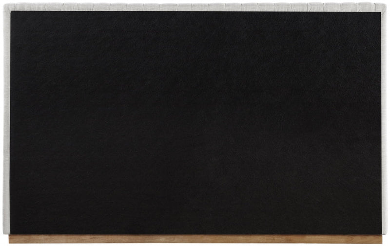 Logan Linen Textured Fabric King Bed Cream - Gate FurnitureKing Bed