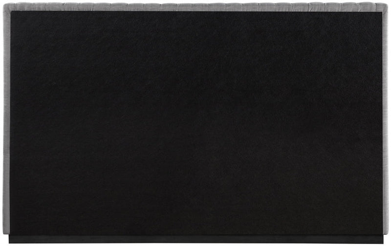 Logan Linen Textured Fabric King Bed Grey - Gate FurnitureKing Bed