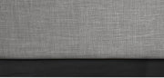 Logan Linen Textured Fabric King Bed Grey - Gate FurnitureKing Bed