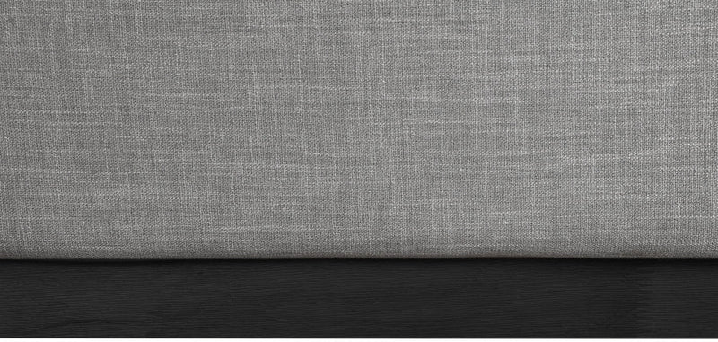 Logan Linen Textured Fabric King Bed Grey - Gate FurnitureKing Bed