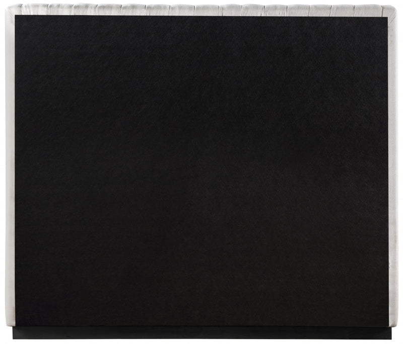 Logan Linen Textured Fabric Queen Bed Beige - Gate FurnitureQueen Bed