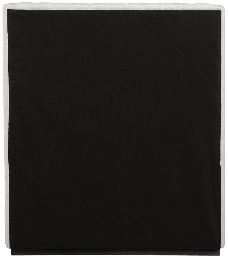 Logan Linen Textured Fabric Twin Bed Beige - Gate FurnitureTwin Bed