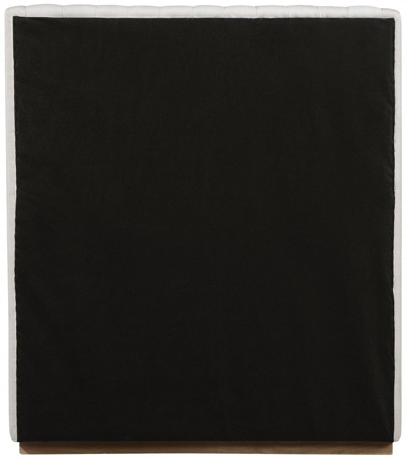 Logan Linen Textured Fabric Twin Bed Cream - Gate FurnitureTwin Bed